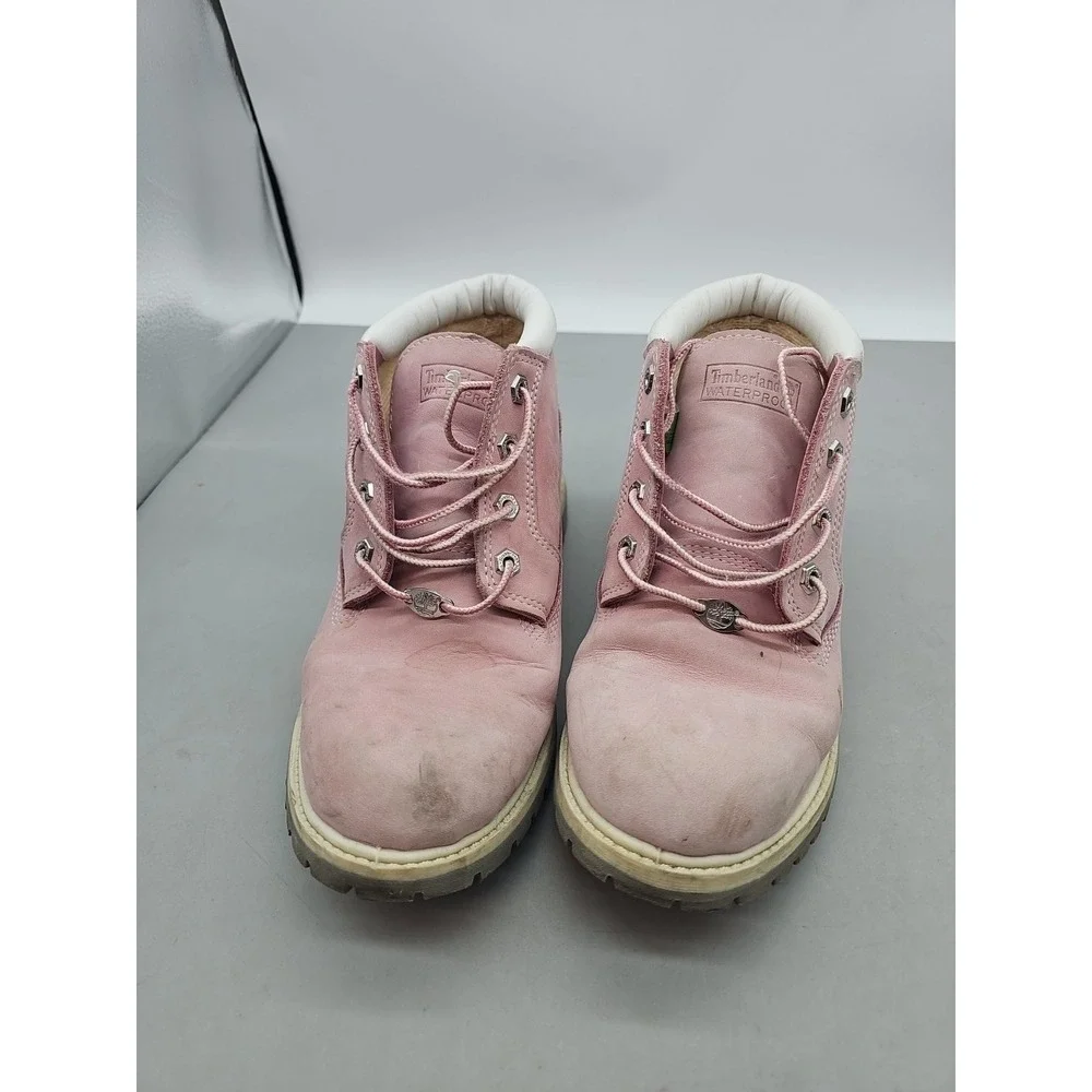 Timberland Nellie Chukka Boots‎ Womens Size 10 Nubuck Waterproof Pink Shoes